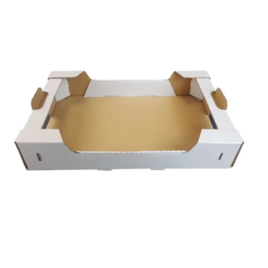 Pudełko na ciasta, ciastka i pączki 60 cm x 40 cm x 11 cm białe - 30 sztuk