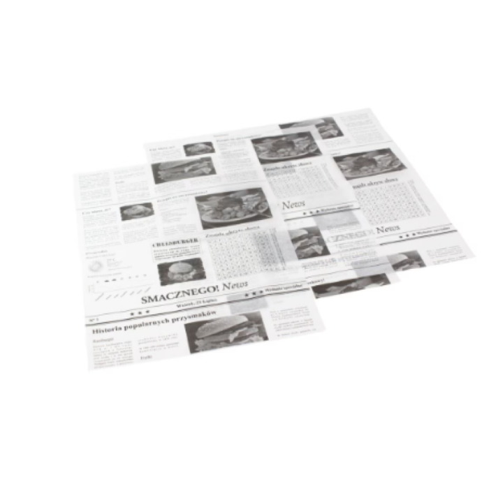 Papier do pakowania 40 x 30 cm tłuszczoodporny GAZETA - 1000 sztuk
