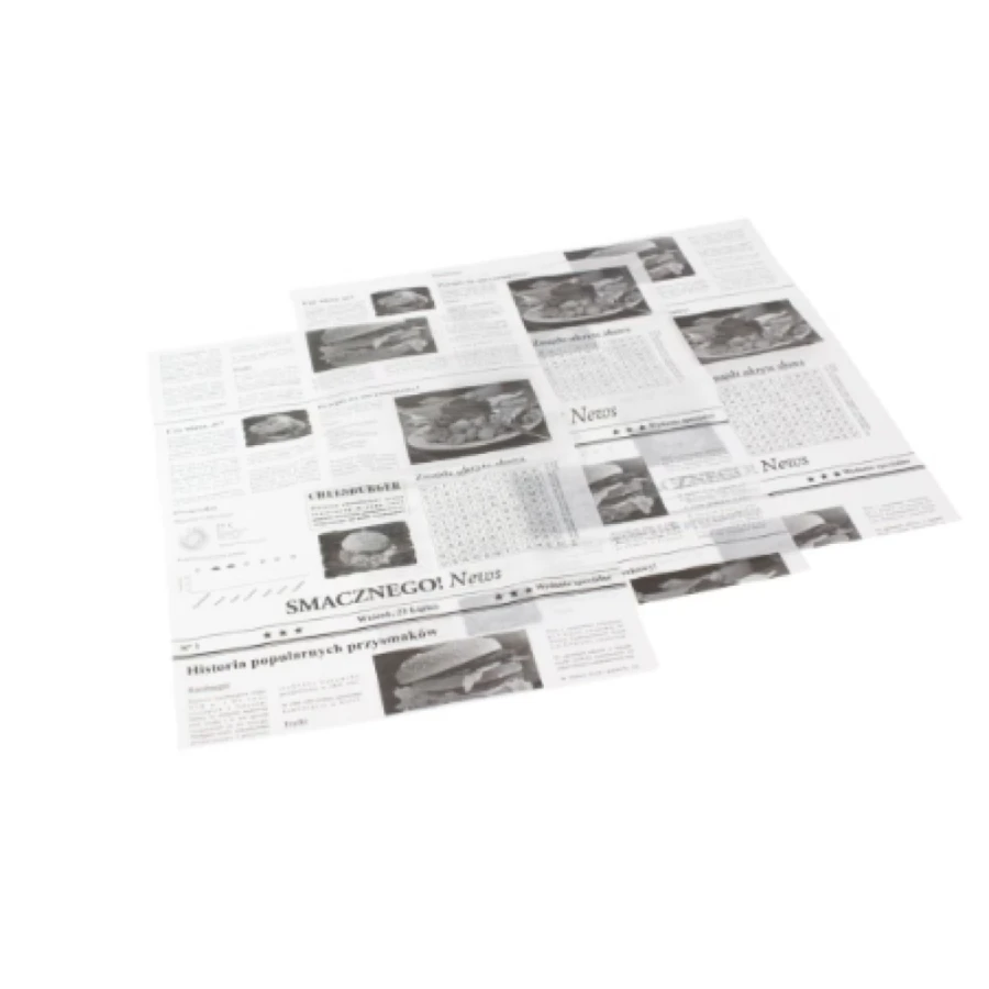 Papier do pakowania 40 x 30 cm tłuszczoodporny GAZETA - 1000 sztuk