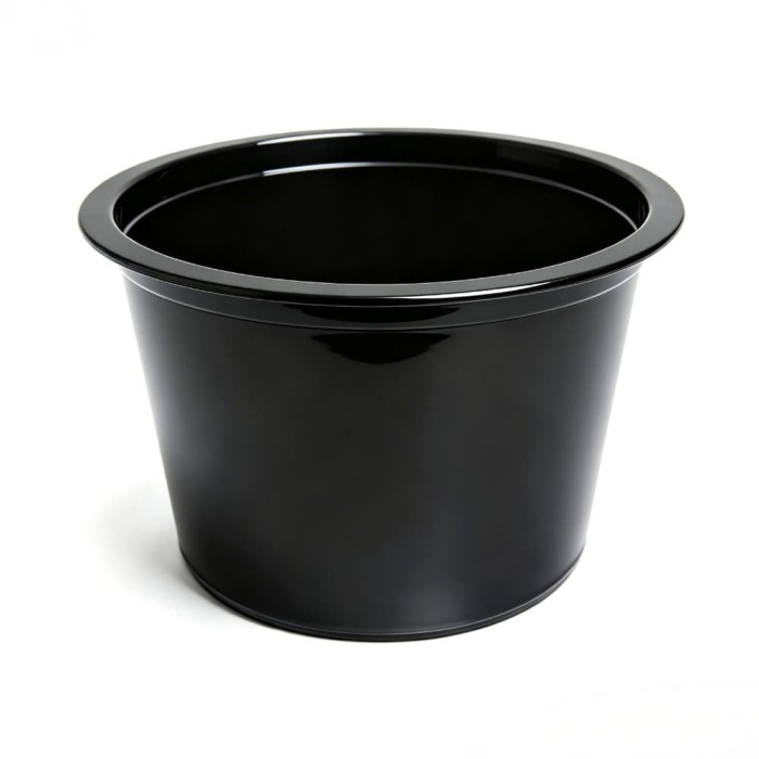 Miska czarna na zupę do zgrzewu fi 148 mm, 500 ml PP - 50 sztuk