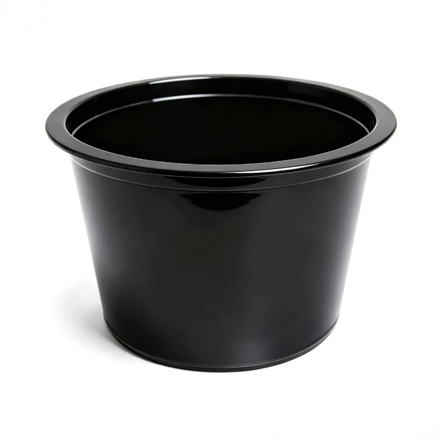 Miska czarna na zupę do zgrzewu fi 148 mm, 500 ml PP - 50 sztuk