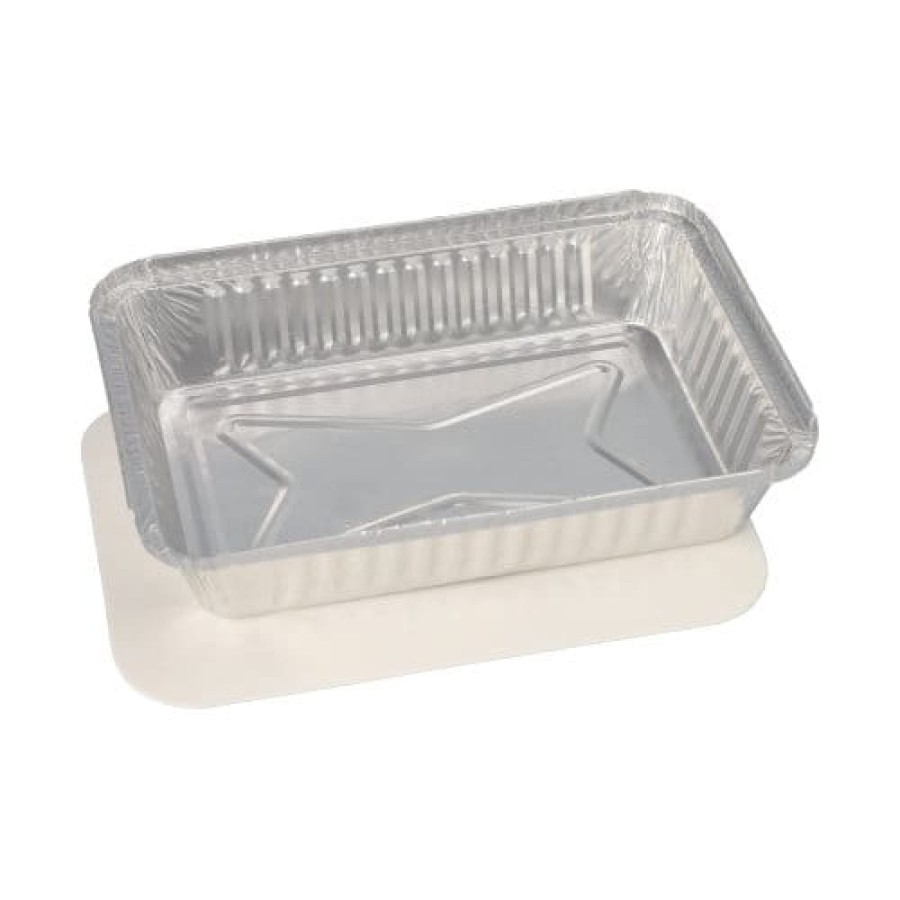 Pojemniki aluminiowe z pokrywkami z tektury 800 ml - 5 sztuk