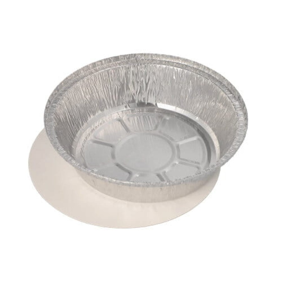 Pojemniki aluminiowe z pokrywkami z tektury okrągłe 770 ml - 25 sztuk