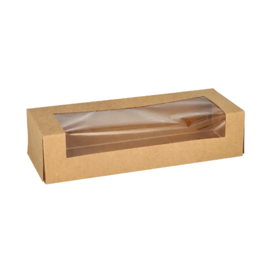 Tacka do sushi kartonowa kraft 4,5 cm x 19,5 cm x 7 cm - 25 sztuk