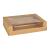 Tacka do sushi kartonowa kraft 4,5 cm x 19,5 cm x 14 cm - 25 sztuk