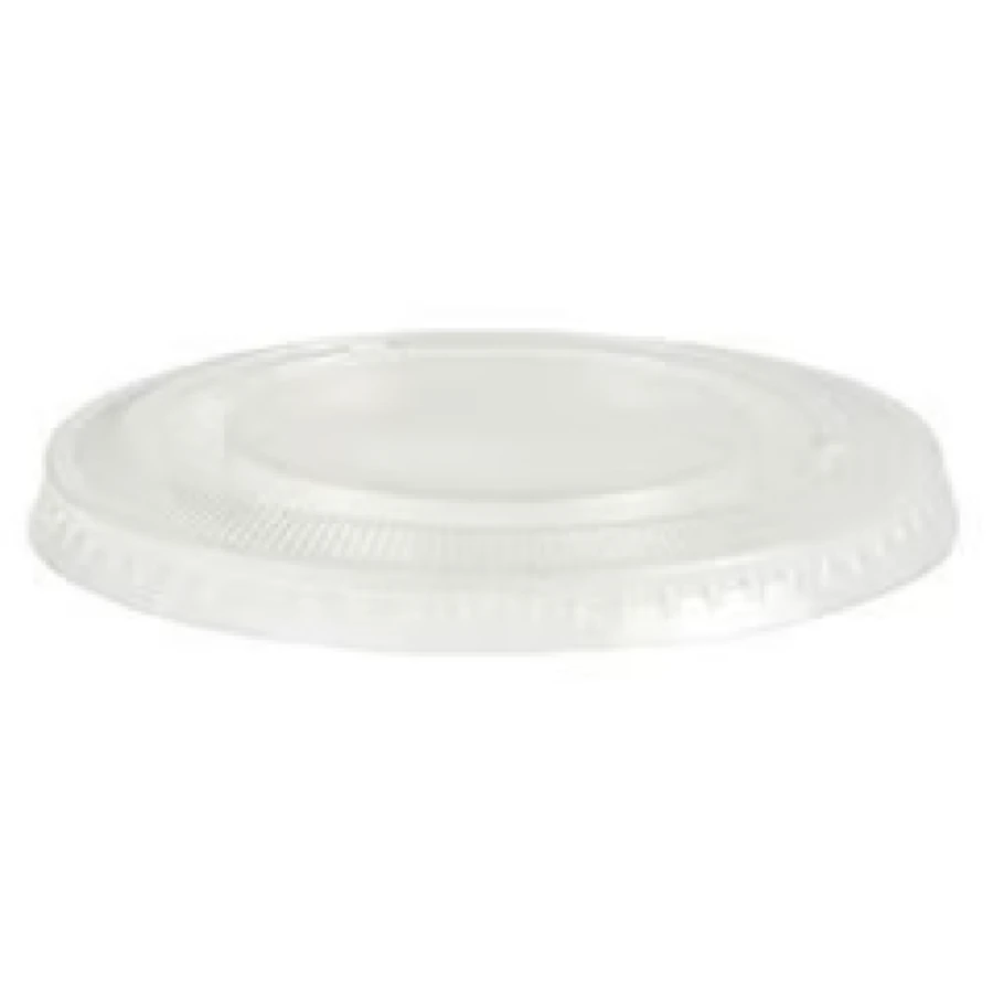 Pokrywka PET bez nacięcia płaska transparentna fi 95 mm - 50 sztuk