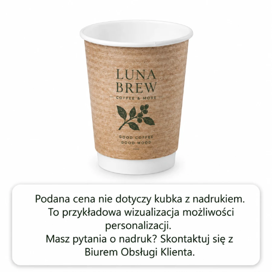 Kubek papierowy dwuwarstwowy kraft 220 ml fi 79 mm - 25 sztuk