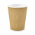 Kubek papierowy karbowany dwuwarstwowy kraft 300 ml fi 90 mm - 40 sztuk