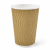 Kubek papierowy karbowany dwuwarstwowy kraft 400 ml fi 90 mm - 25 sztuk