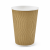 Kubek papierowy karbowany dwuwarstwowy kraft 250 ml fi 80 mm - 50 sztuk