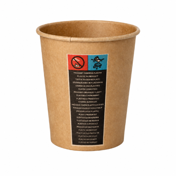 Kubek z papieru Kraft 250 ml fi 8 cm - 100 sztuk