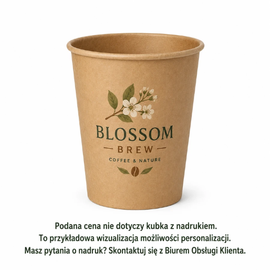 Kubek z papieru Kraft 250 ml fi 8 cm - 100 sztuk