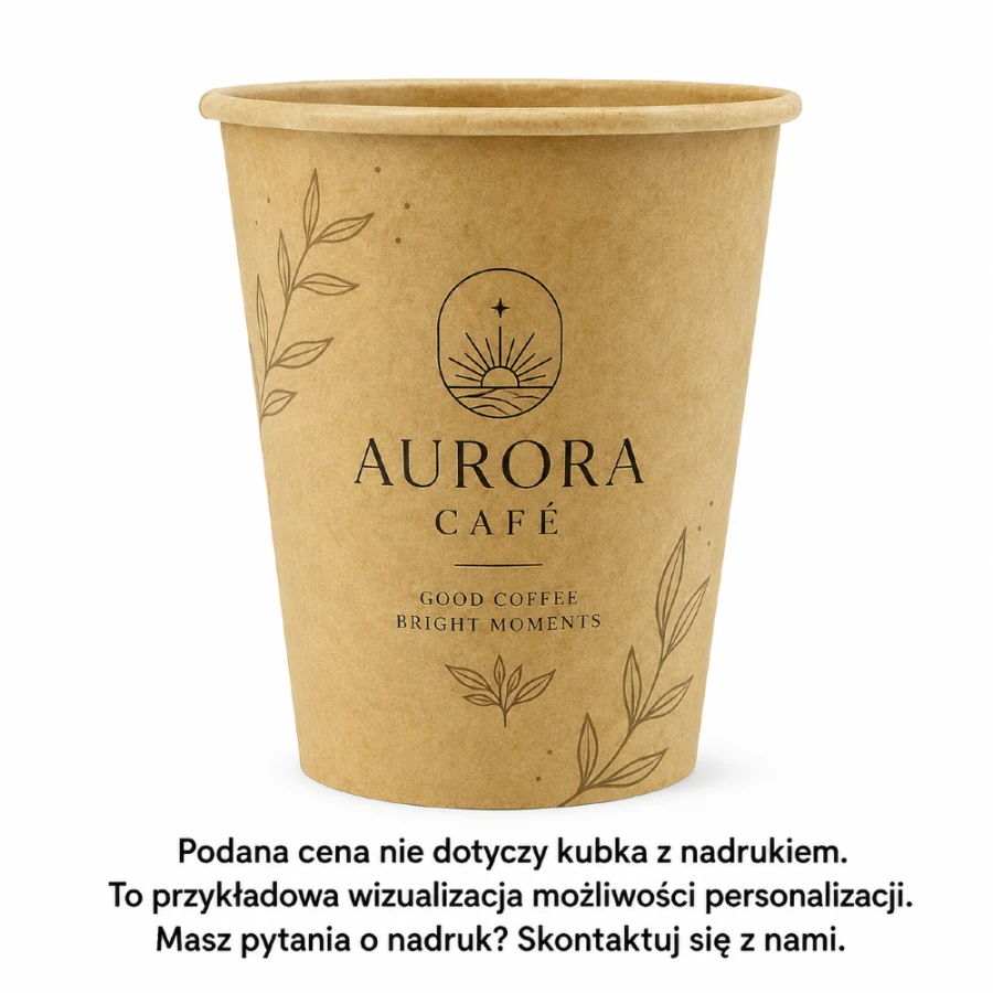 Kubek 300 ml PAP/PE, fi 90 mm kraft - 50 szt.
