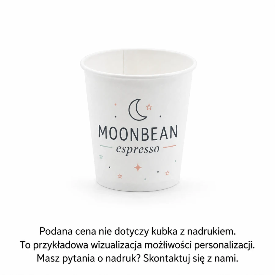 Kubek jednościankowy biały, fi 62 mm, 100 ml - 100 sztuk