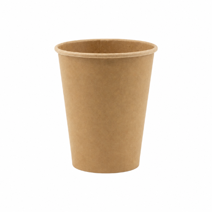 Kubek papierowy jednowarstwowy, kraft, fi 90 mm, 300 ml - 50 sztuk