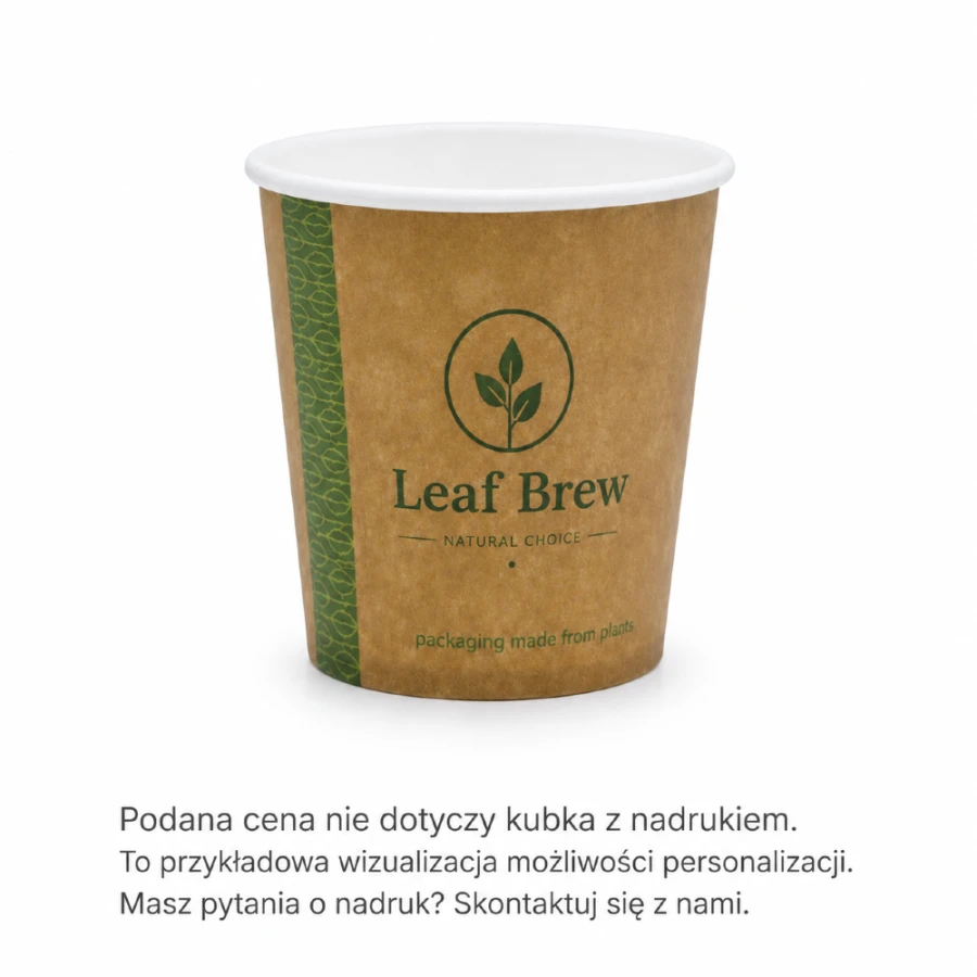 Kubek papierowy jednowarstwowy kraft 110 ml fi 62 mm - 50 sztuk