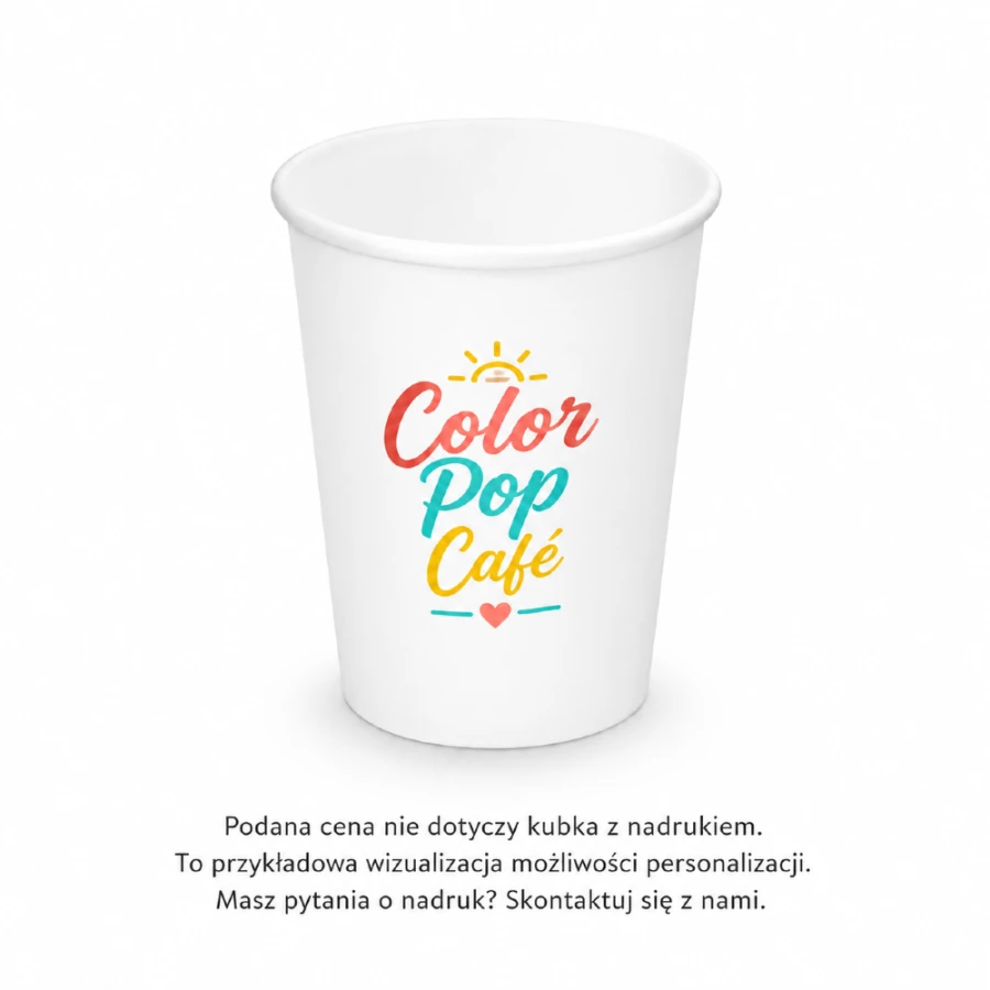 Kubek papierowy biały 100 ml, fi 62 mm - 50 sztuk