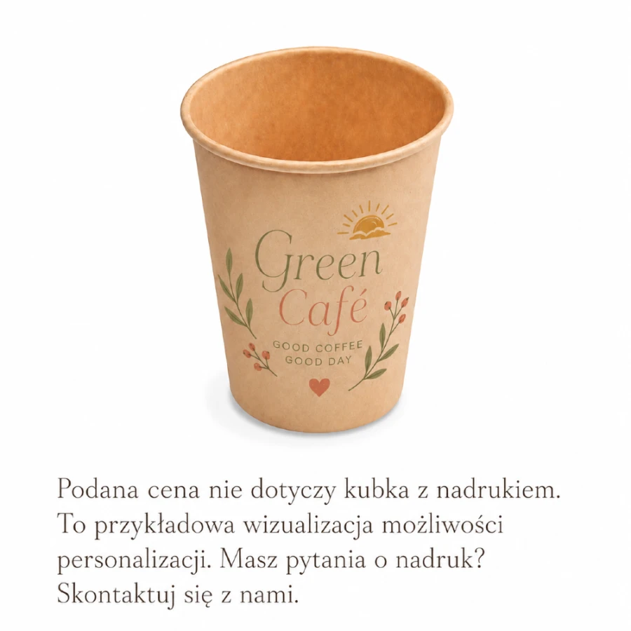 Kubek papierowy kraft 420 ml fi 90 mm - 50 sztuk