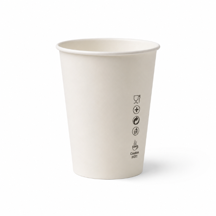 Kubek papierowy z powłoką dyspersyjną biały 300 ml fi 80 mm - 50 sztuk