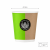 Kubek papierowy 110 ml fi 63 mm brązowo-zielony jednowarstwowy - 80 sztuk