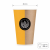 Kubek papierowy 300 ml fi 80 mm brązowo-żółty jednowarstwowy - 65 sztuk