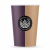 Kubek papierowy 400 ml fi 90 mm brązowo-fioletowy jednowarstwowy - 50 sztuk