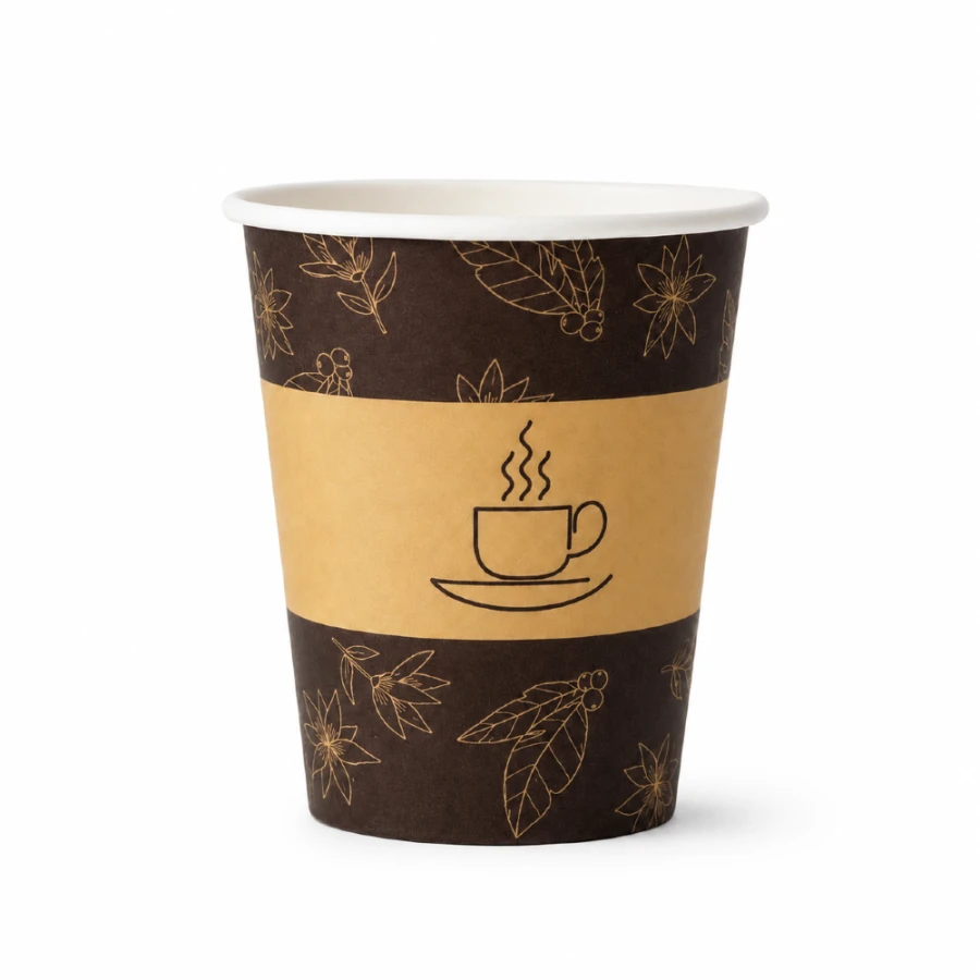 Kubek papierowy 250 ml, z nadrukiem - 50 sztuk