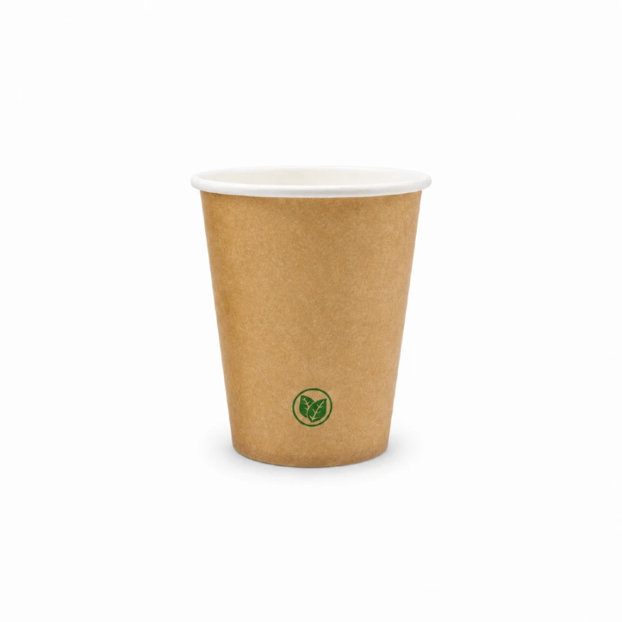 Kubek papierowy 180 ml, kraft - 50 sztuk