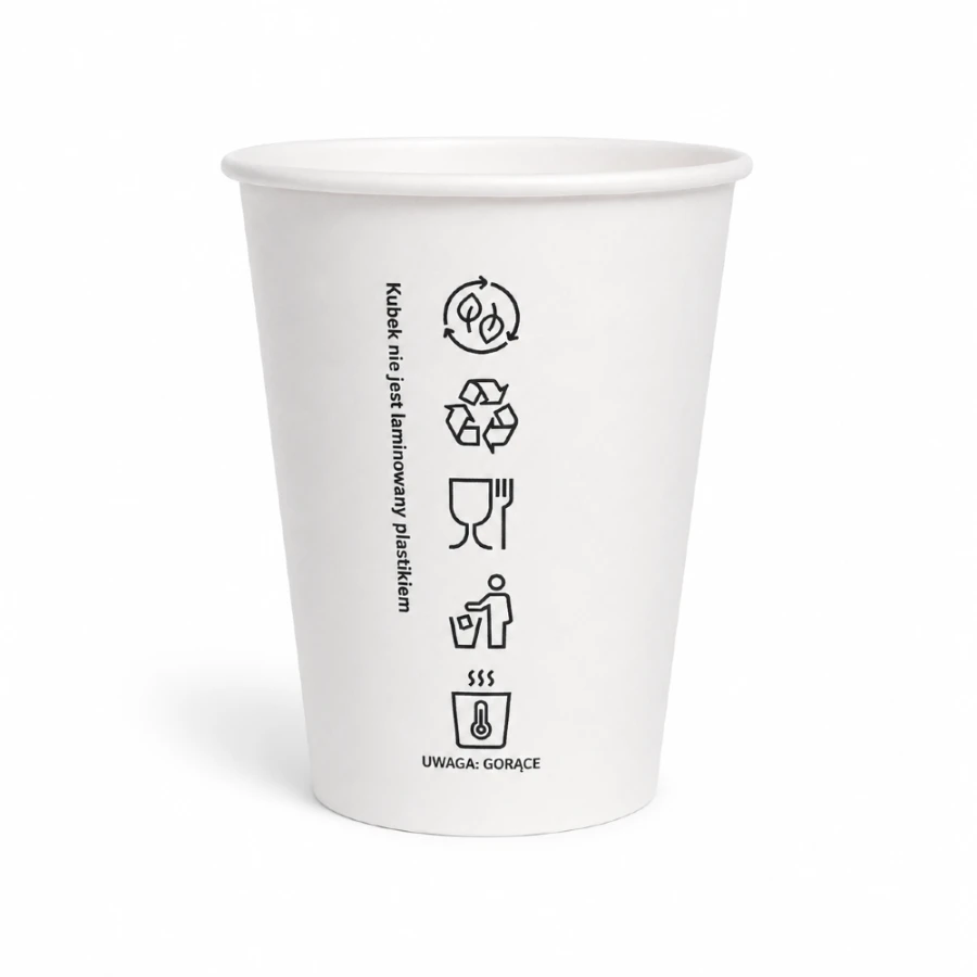 Kubek papierowy biały 250 ml fi 80 mm - 100 sztuk