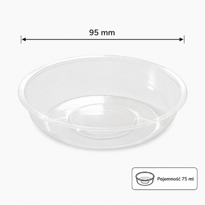 Insert wkładka do kubka shake fi 95 mm transparentna PET 75 ml - 50 sztuk
