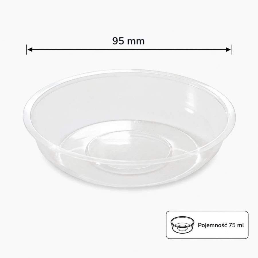 Insert wkładka do kubka shake fi 95 mm transparentna PET 75 ml - 50 sztuk