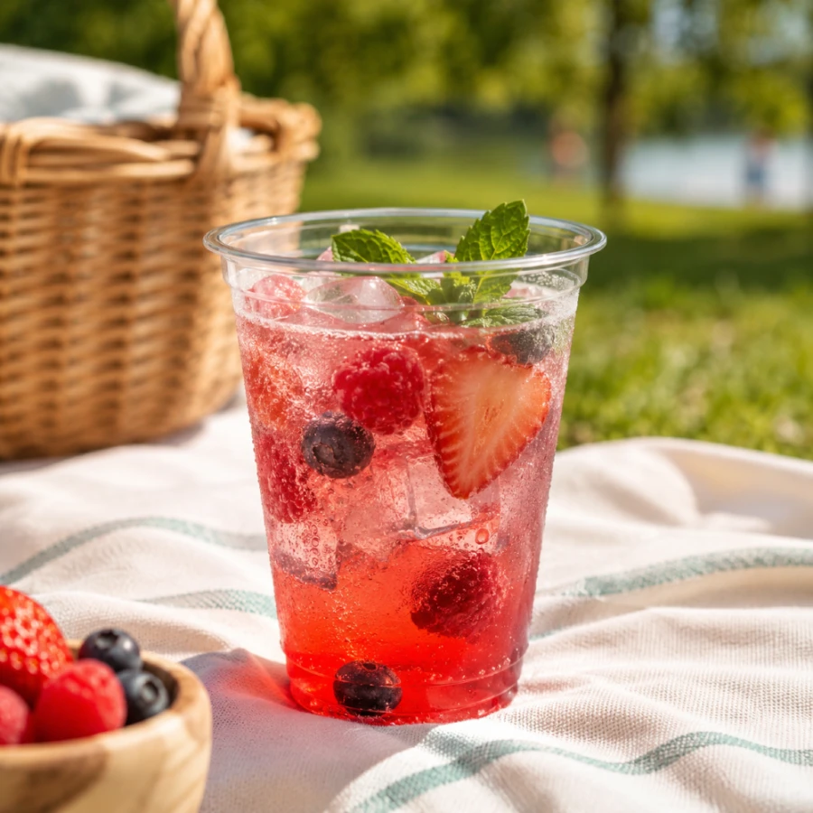 Kubek do napojów zimnych Shake 300/450 ml PET fi 95 mm przezroczysty - 50 sztuk