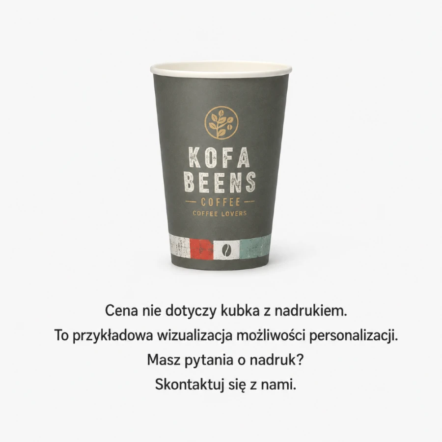 Kubki z papieru szare, fi 90 mm 0,4L - 20 sztuk