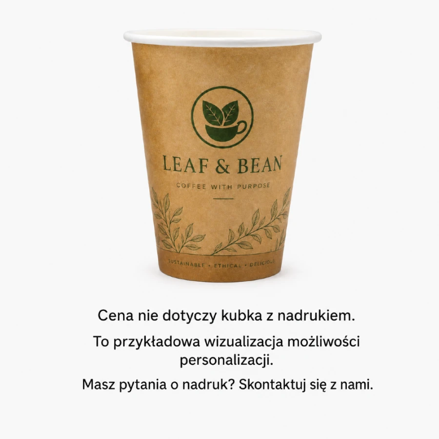Kubek papierowy 180 ml, kraft - 50 sztuk