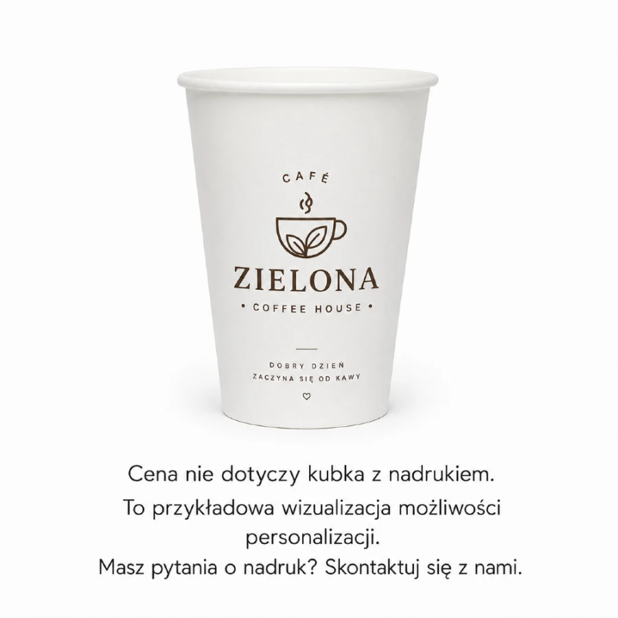 Kubek papierowy biały 300 ml fi 90 mm - 50 sztuk