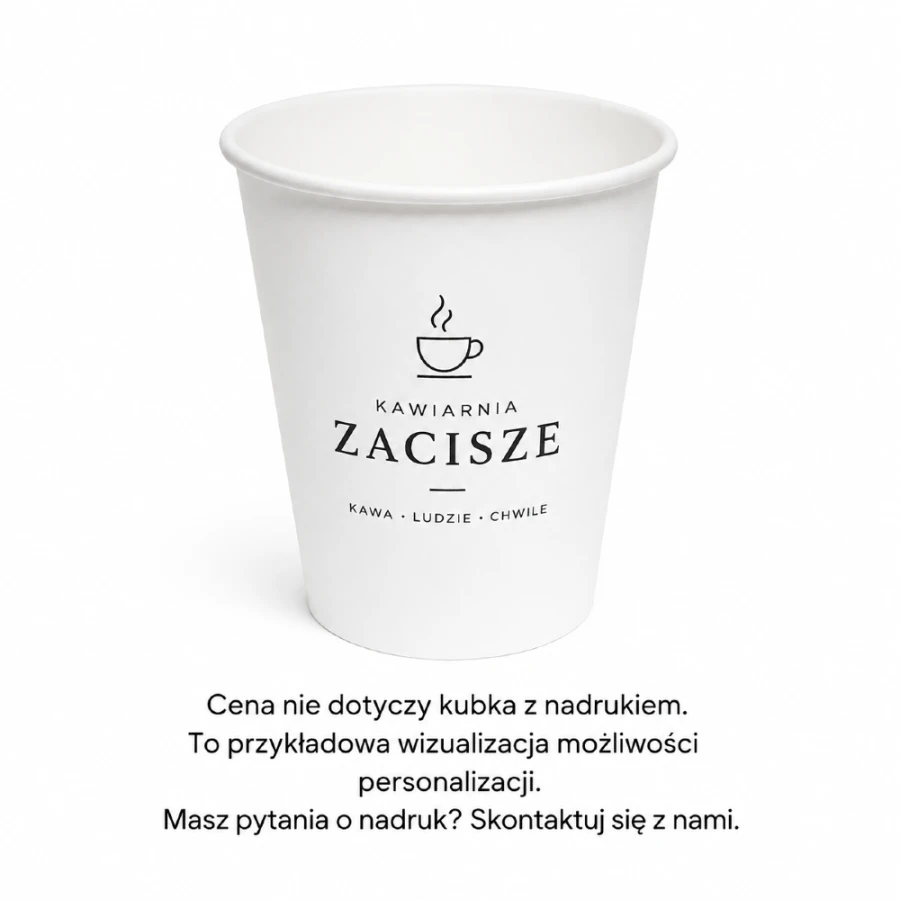 Kubek papierowy biały 180 ml fi 70 mm - 100 sztuk