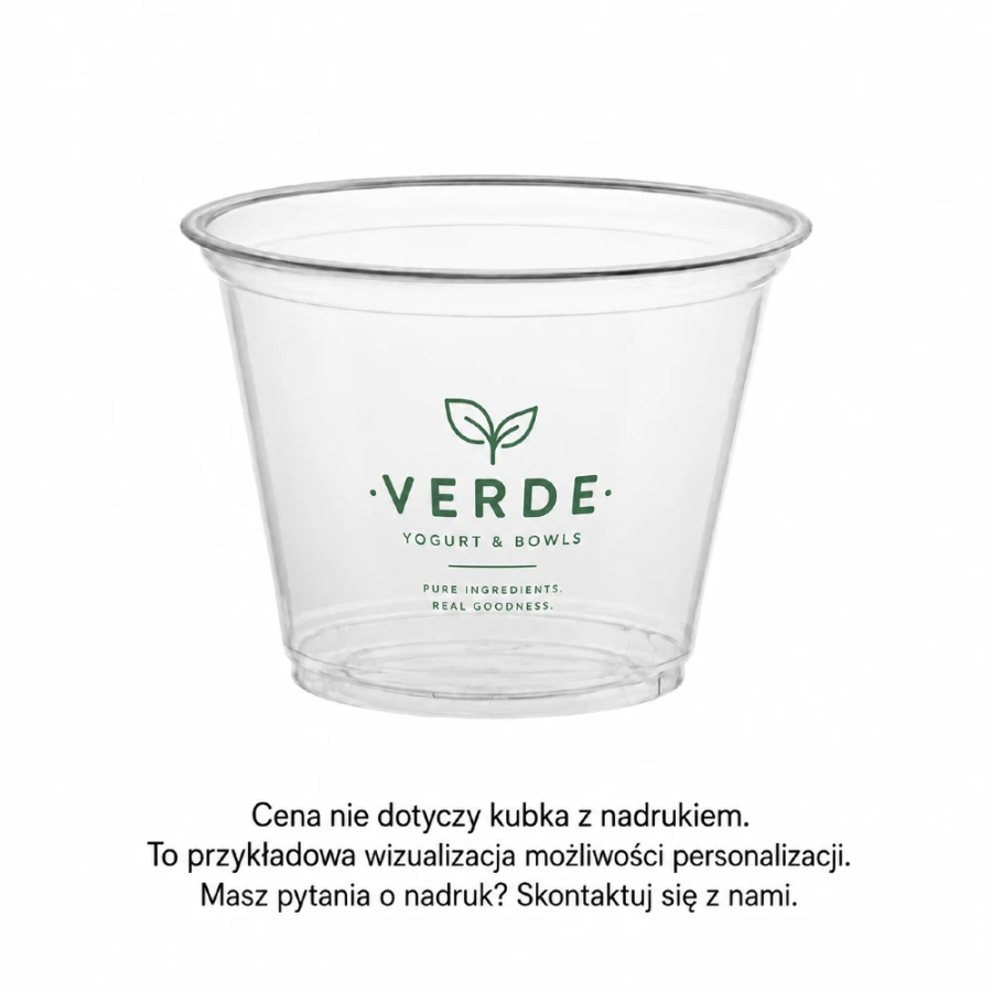 Kubek do napojów zimnych Shake 200/295 ml PET fi 95 mm przezroczysty - 50 sztuk