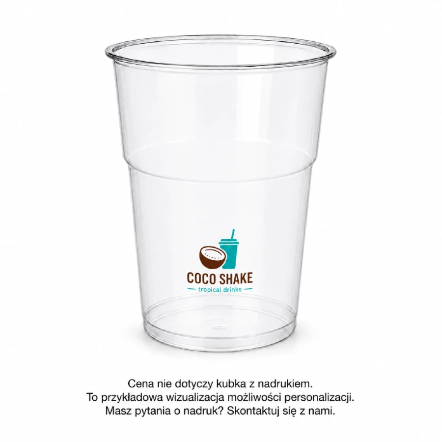 Kubek przezroczysty PET shake 300/350 ml fi 78 mm - 50 sztuk