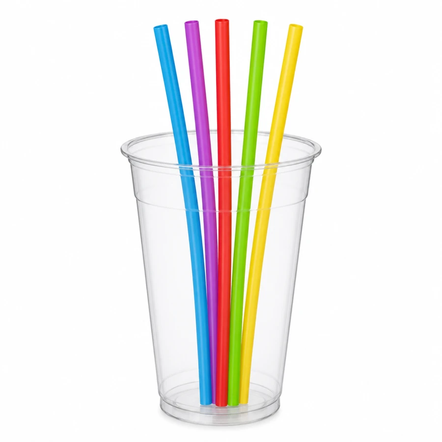 Słomka wielorazowego użytku PP mix kolorów 220 mm fi 7 mm - 500 sztuk