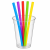 Słomka wielorazowego użytku do bubble tea ścięte PP mix kolorów 200 mm fi 12 mm - 200 sztuk