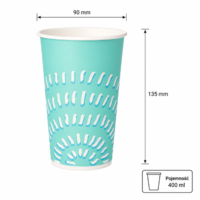 Kubki do zimnych napojów, fi 90 mm 0,4L - 50 sztuk