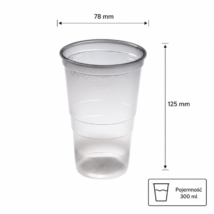 Kubek Rewere Cheers dymny, fi 78 mm, 0,3L - 58 sztuk