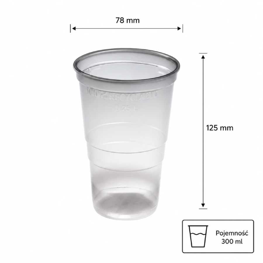 Kubek Rewere Cheers dymny, fi 78 mm, 0,3L - 58 sztuk