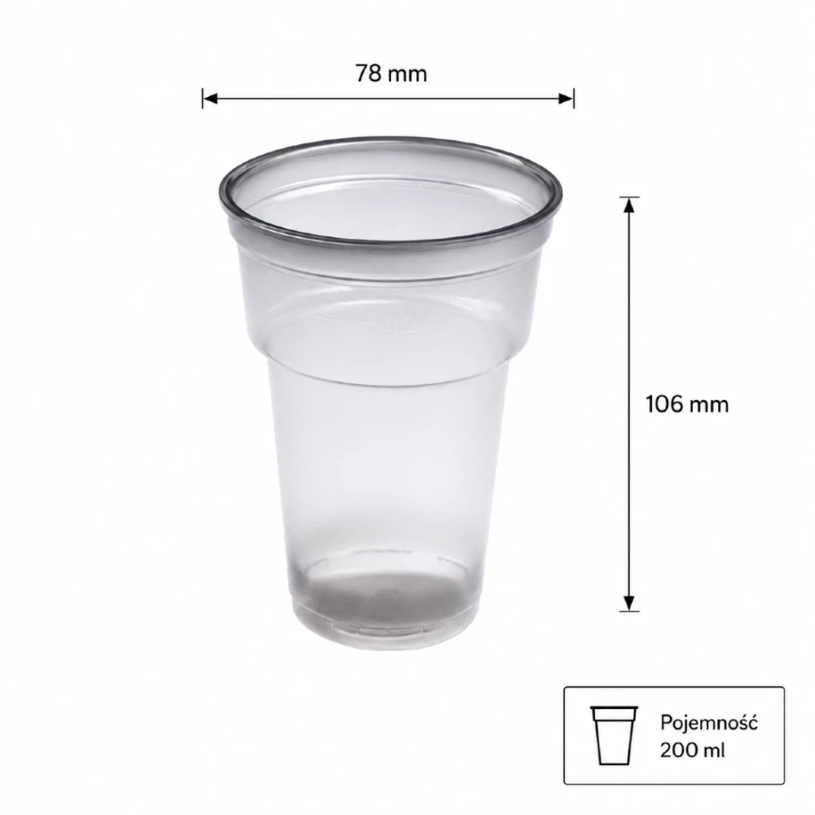Kubek Rewere Cheers dymny, fi 78 mm, 0,2L - 50 sztuk