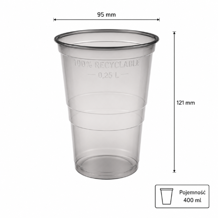 Kubek Rewere Cheers dymny, fi 95 mm, 0,4L - 25 sztuk