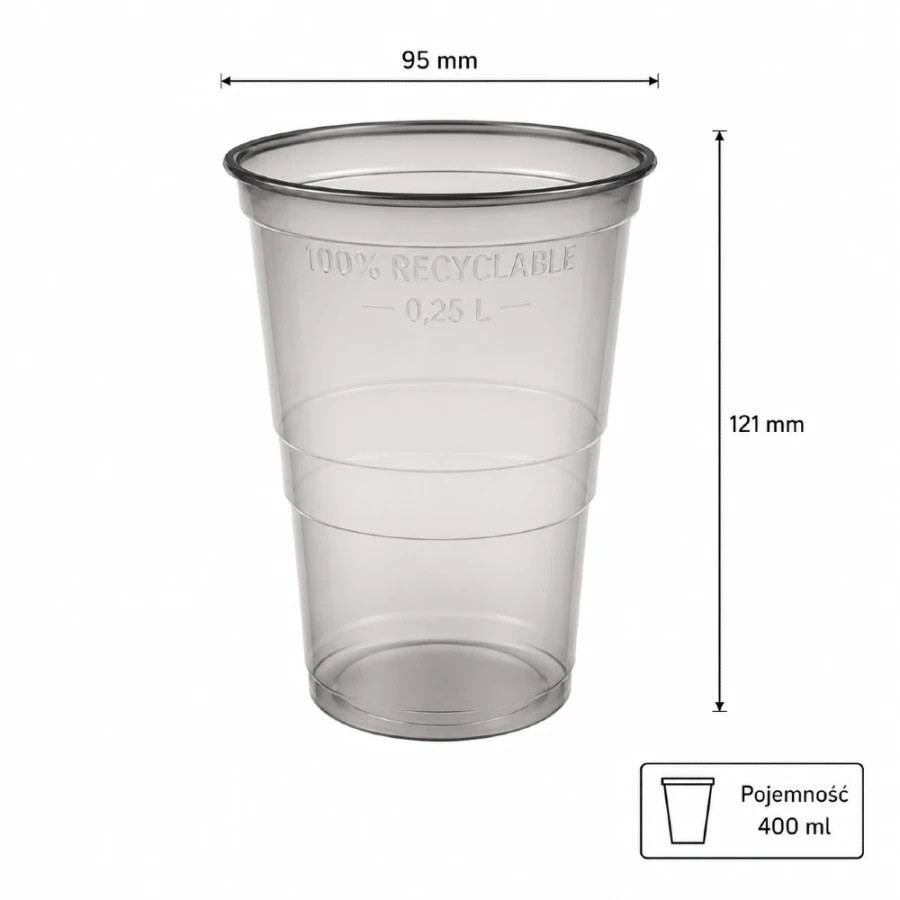Kubek Rewere Cheers dymny, fi 95 mm, 0,4L - 25 sztuk