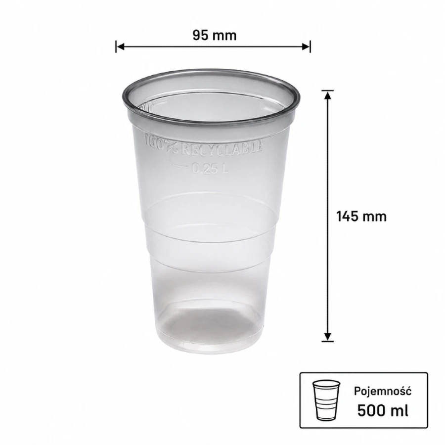 Kubek Rewere Cheers dymny, fi 95 mm, 0,5L - 25 sztuk