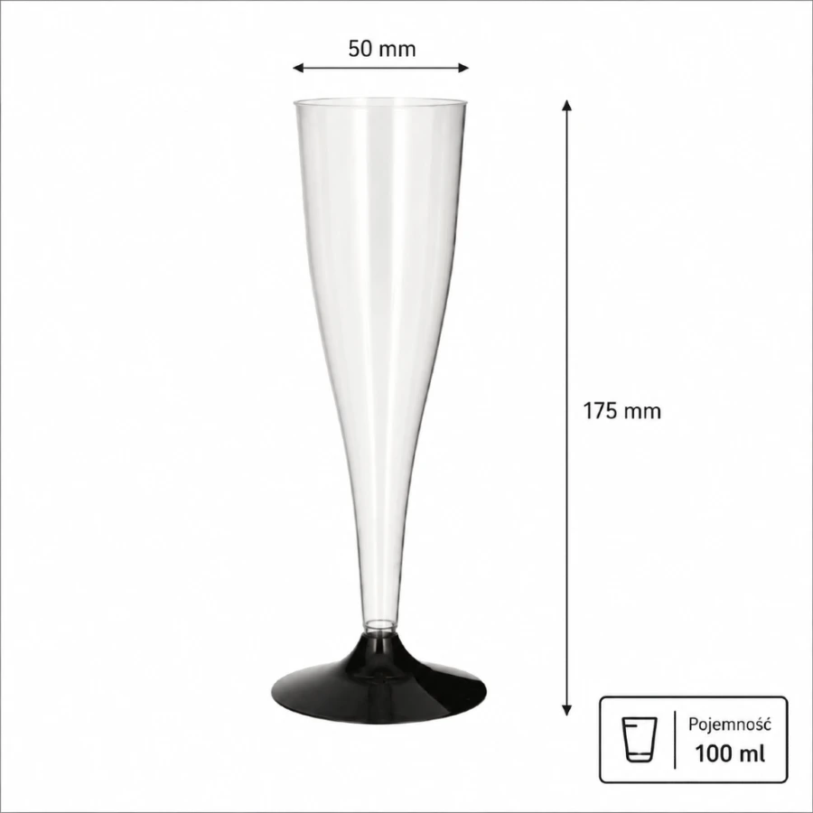 Kieliszek do wina musującego 100 ml PS - 20 sztuk
