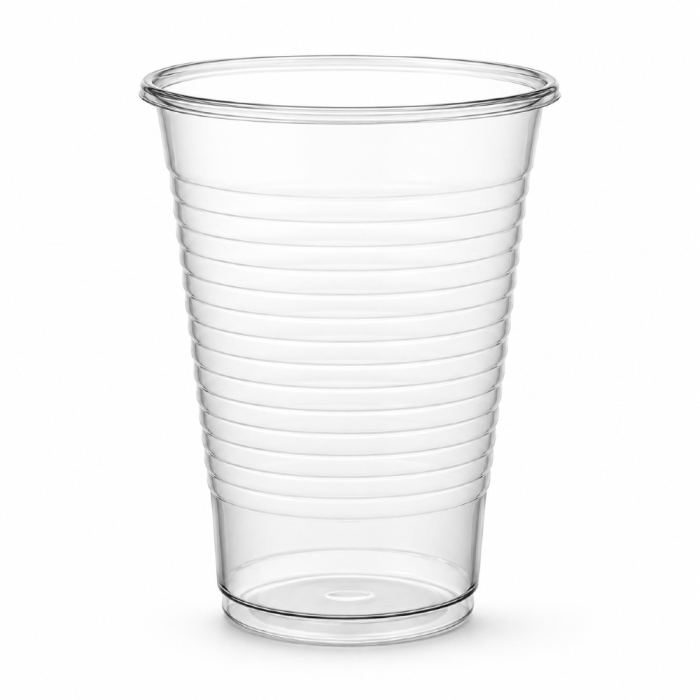 Kubek do napojów ciepłych i zimnych 200 ml PP fi 70 mm transparentny - 100 sztuk