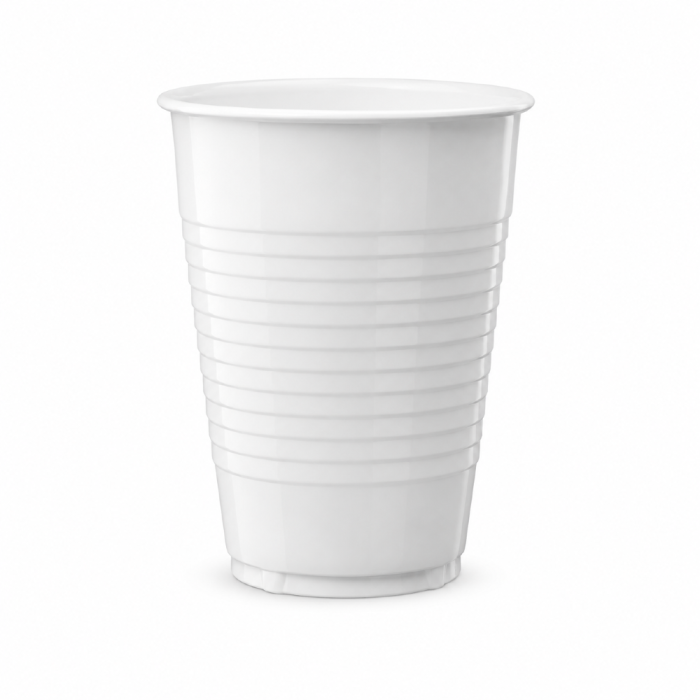 Kubek do napojów ciepłych i zimnych 200 ml PP fi 70 mm biały - 100 sztuk